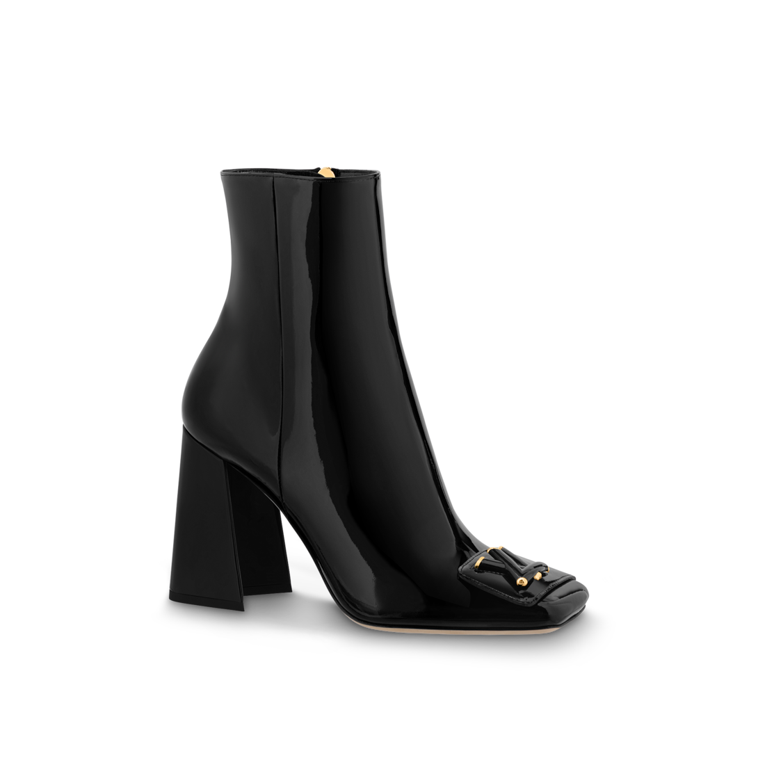 Lv black store heart ankle boot